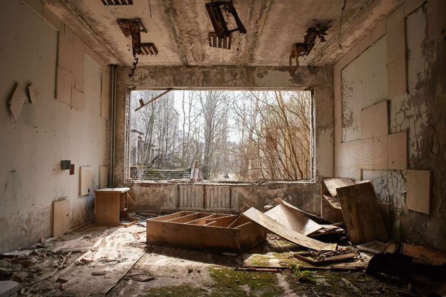 imagem de casa em chernobyl