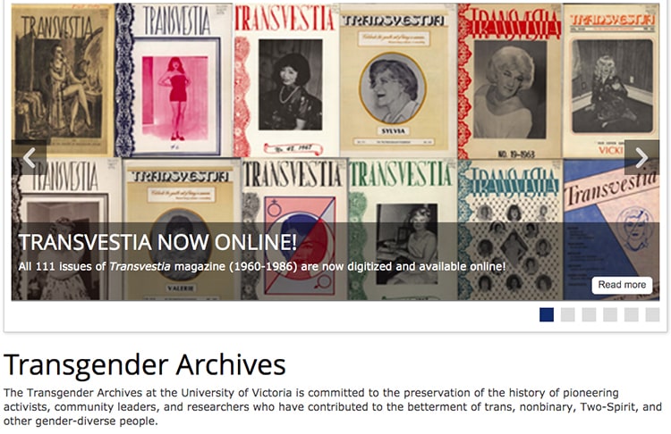 Transgender Archives at the University of Victoria