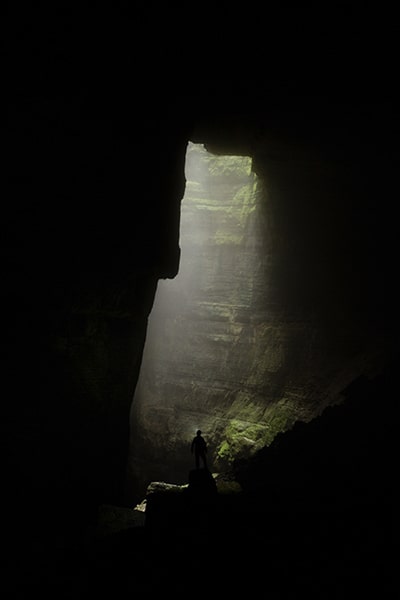 La caverna la tronera tiene 147 metros de altura. El Peñón, Santander