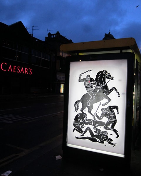 Brandism: Bus Stop Project, Cleon Peterson, Liverpool, 2014
