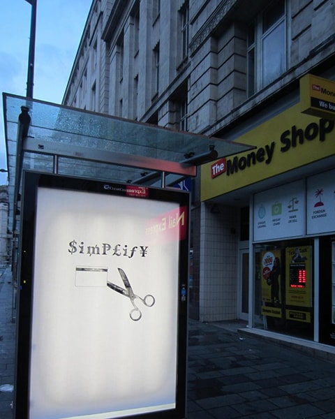 Brandism: Bus Stop Project, Sean Martindale, Liverpool, 2014